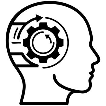 adaptive thinking and learning process vector