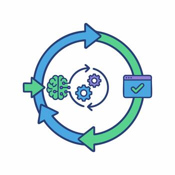 ai machine learning development lifecycle vector