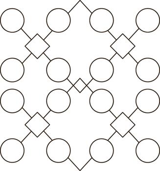 Interlocking Geometric Structure lattice Pattern vector
