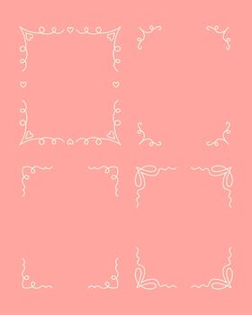 elegante rectangular fronteras conjunto vector