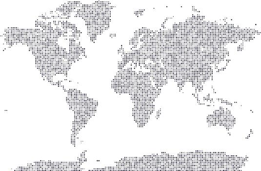 Dot pattern world map vector