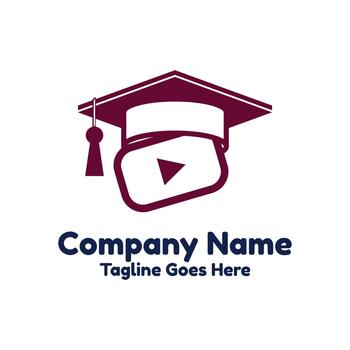 en línea curso mi aprendizaje plataforma solución logo vector