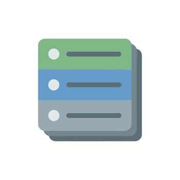 Flat Design Task Stack List with Checkpoint Element Illustration vector