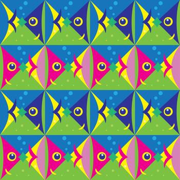 geométrico pescado modelo vector