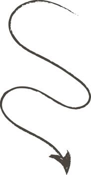 Arrow Loop Scribble Doodle vector