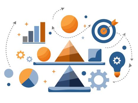 Business analytics and data visualization vector