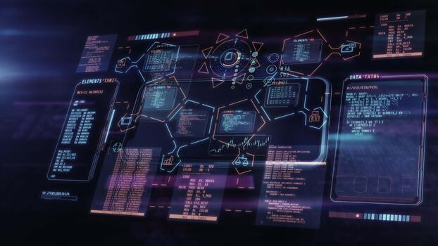 futuriste utilisateur interface affichage numérique Les données code video