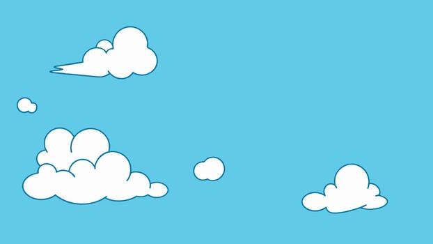 animado nubes sin costura lazo vector