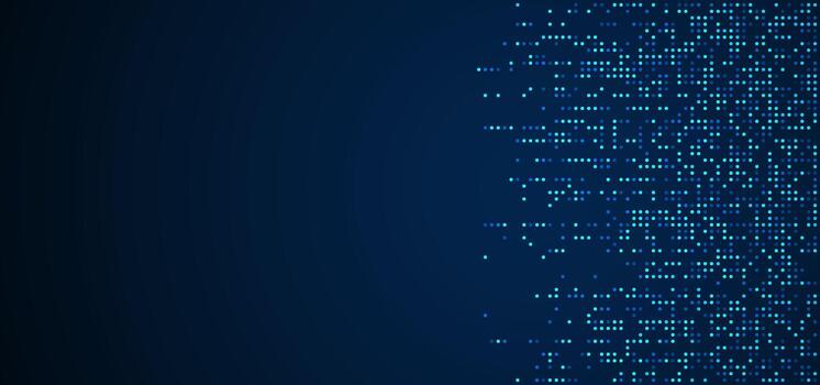 Digital data dots bllue pattern pixel background vector