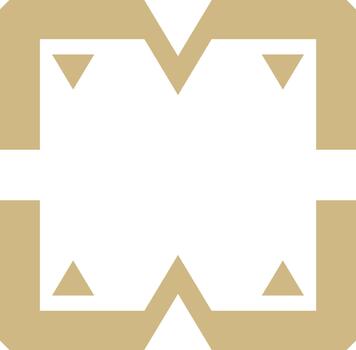 Beige angular corner cutout square frame vector