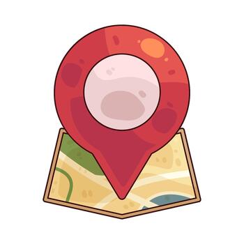 mapa puntero ilustración vector