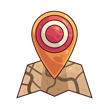 Map Pointer with Target Illustration vector