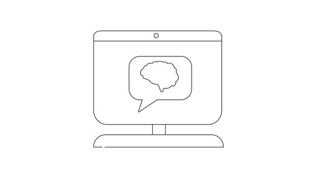 ai hjärna dator gränssnitt begrepp animation. video