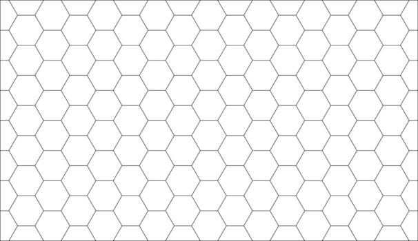 White hexagonal honeycomb grid pattern background vector