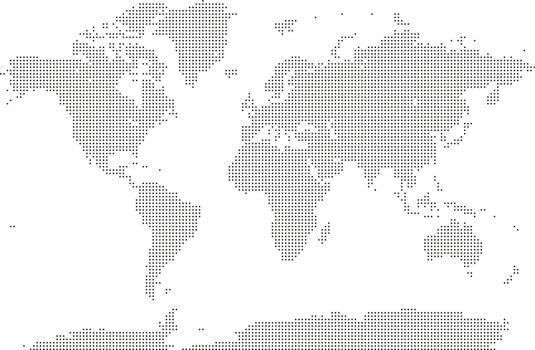 Star shape pattern world map vector