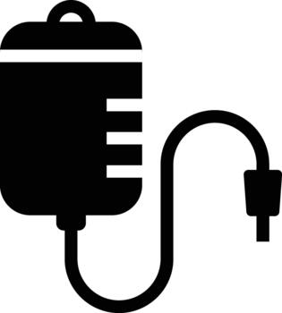 Solid Black Infusion Icon vector