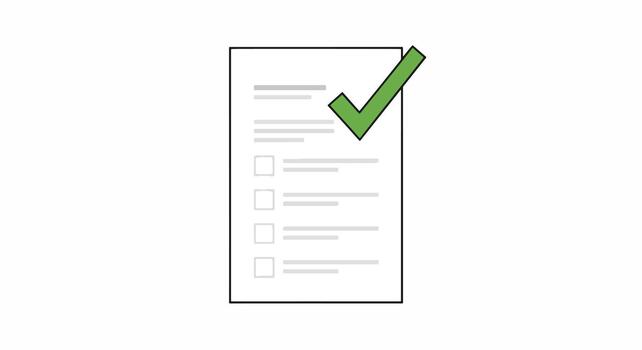 Approved checklist document vector