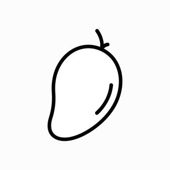 Simple mango icon vector