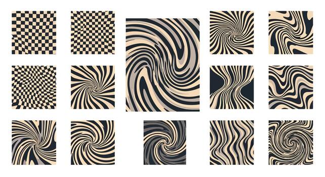 óptico espejismo patrones vector