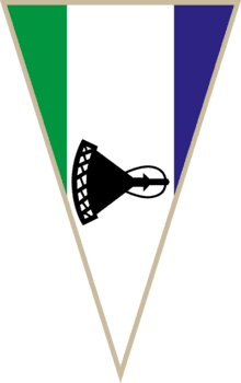 Lesotho triangulaire drapeau png