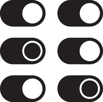 toggle switch set vector