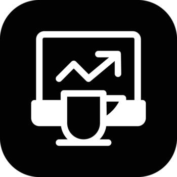 presentación cuadrado botón icono vector