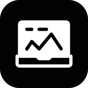 datos análisis grafico cuadrado botón icono vector