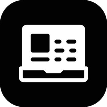 UI Dashboard Layout Square button icon vector