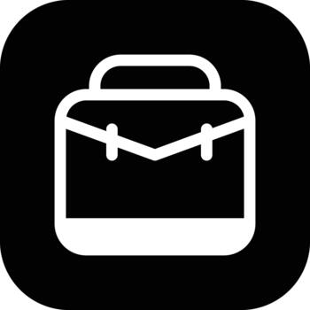 Document Folder Square button icon vector