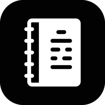 Notebook Square button icon vector