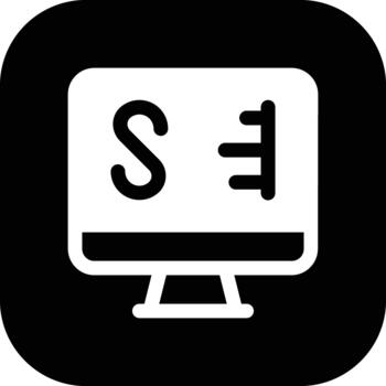 Spreadsheet Layout Display Square button icon vector