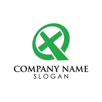 X circle logo vector