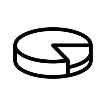 Pie Chart Data Visualization Icon vector