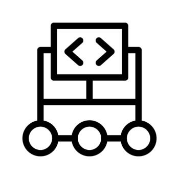 Algorithm computing icon vector