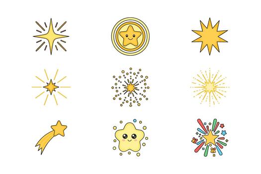 estrella diseños cuadrícula conjunto vector