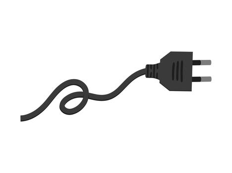 poder cable enchufe vector