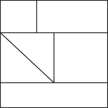 cuadrado cuadrícula diseño dividido dentro Tres filas vector