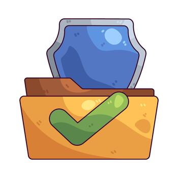 seguro carpeta ilustración vector