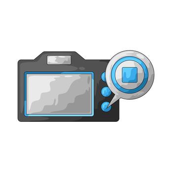 Digital Camera with Stop Button vector