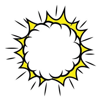 Exploded Cloud Comic Effect Illustration vector