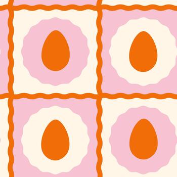 huevos cuadrícula sin costura modelo vector