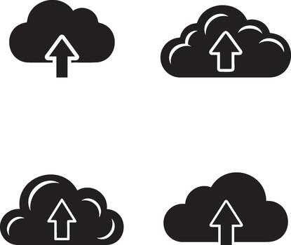 Cloud computing icon set illustration vector