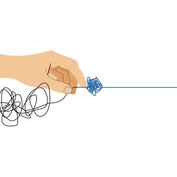 simplificando complejo problemas Arte vector