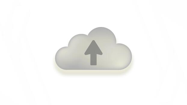 Wolke Computing hochladen Daten Pfeil Animation video