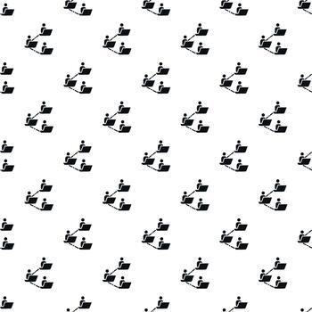 People working together in a network pattern vector