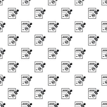 Repeating report document with rubber stamp pattern vector