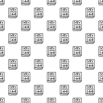 Math textbook formulas seamless pattern vector