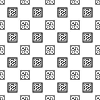 Computer cooling fan continuous pattern for technology background vector