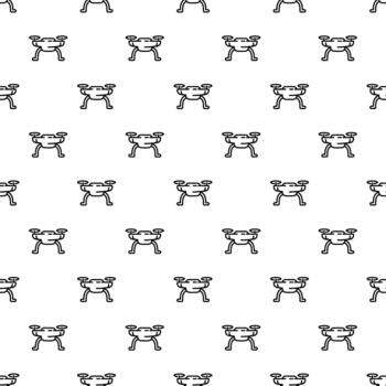 Drone quadcopter repeating pattern with technology theme vector