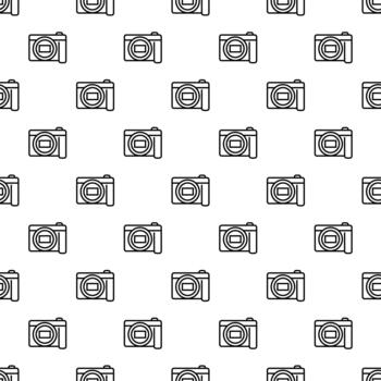 Black camera icon pattern creating repeating background vector